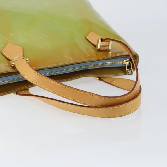 LOUIS VUITTON Monogram Vernis Houston Hand Bag Baby Blue M91005 LV Auth 150110 - Picture 8 of 16